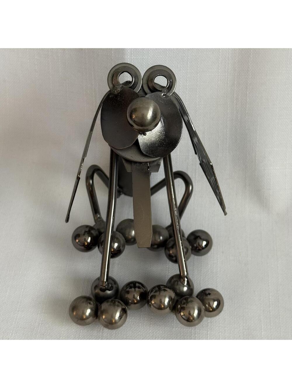 Richard Kolb Yardbirds Metal "Happy Puppy" Sculpture - Handcrafted Junkyard Dog
